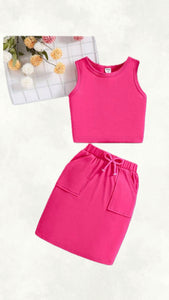 2 Piece Crop & Skirt Set