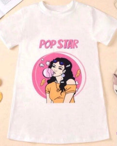 POP GIRL TEE-DRESS