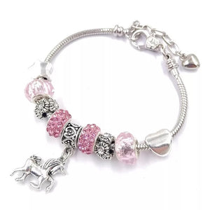 FULL LINK UNICORN PENDANT KIDS CHARM BRACELETS